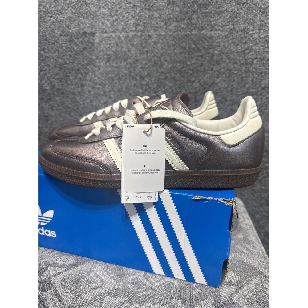 2024 Adidas Samba OG Metallic Purple Gum Womens Sneakers JI4219 7.5 - Picture 4 of 13